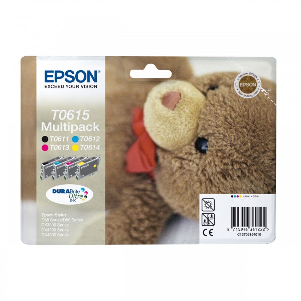 Epson T0615 Tinte C13T06154010 Multipack 4-farbig